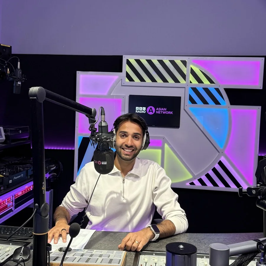 Dr Kiran Morjaria presenting on BBC Asian Network