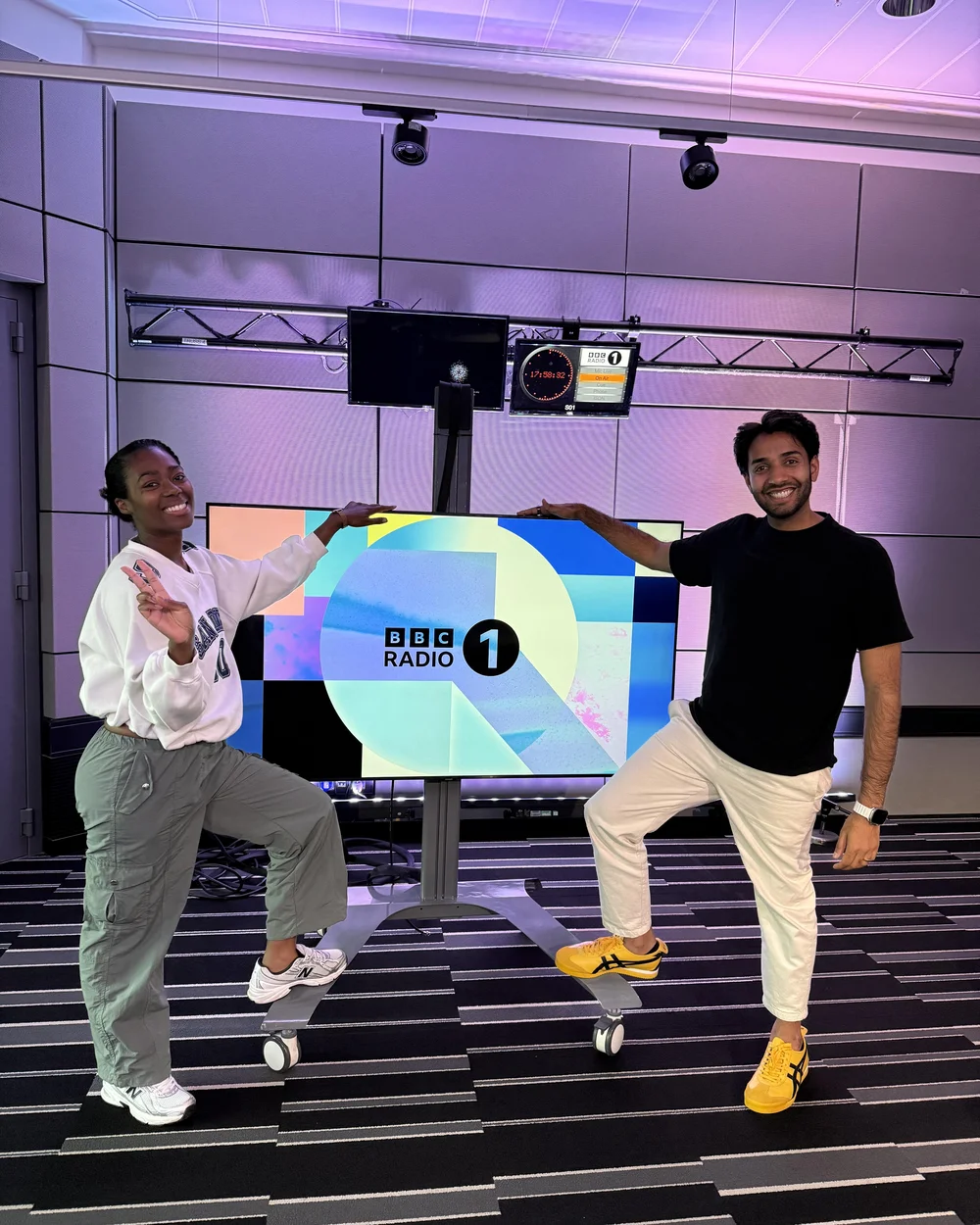 Dr Kiran Morjaria with Shanqua on BBC Radio 1's Life Hacks